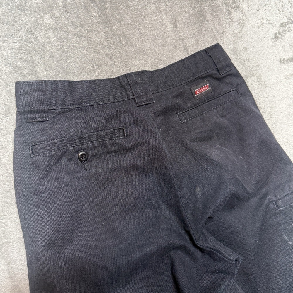 Dickies Double Knee Pants Mens 28x30 Black Loose Fit Workwear Durable - Picture 9 of 13